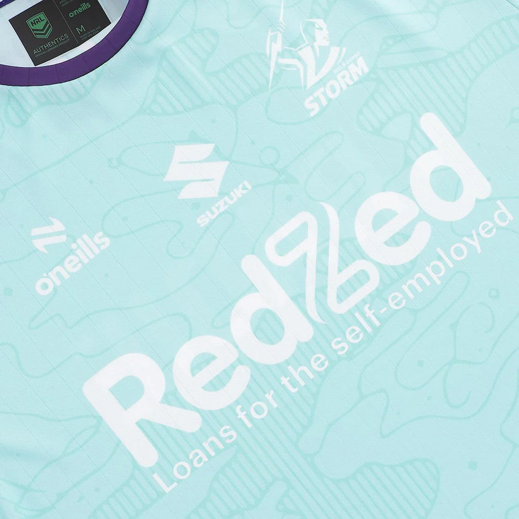 Melbourne Storm 2026 NRL Mens Teal Training Shirt - Image 6