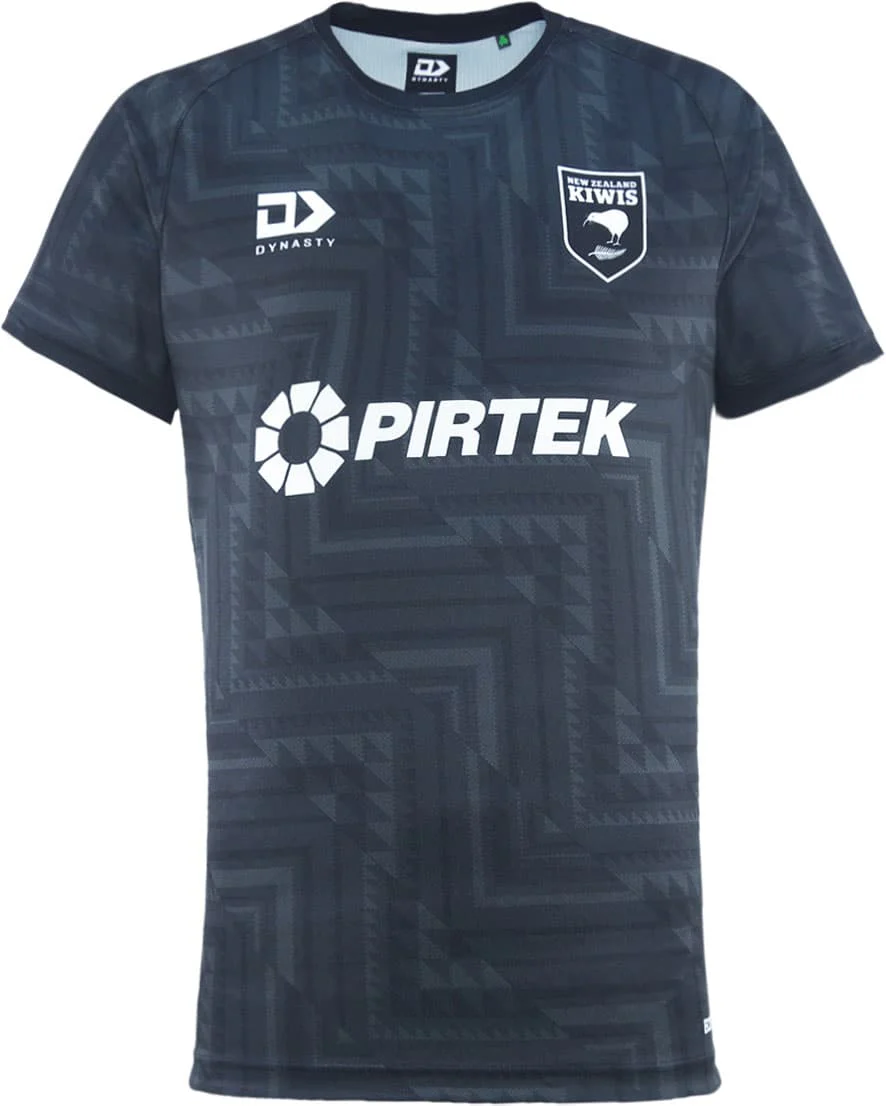 New Zealand Kiwis 2025 NRL Mens Black Training Shirt - Image 3