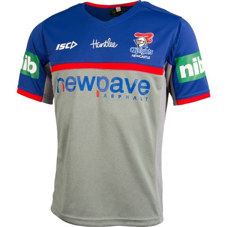Newcastle Knights Grey Training Shirt - Image 4