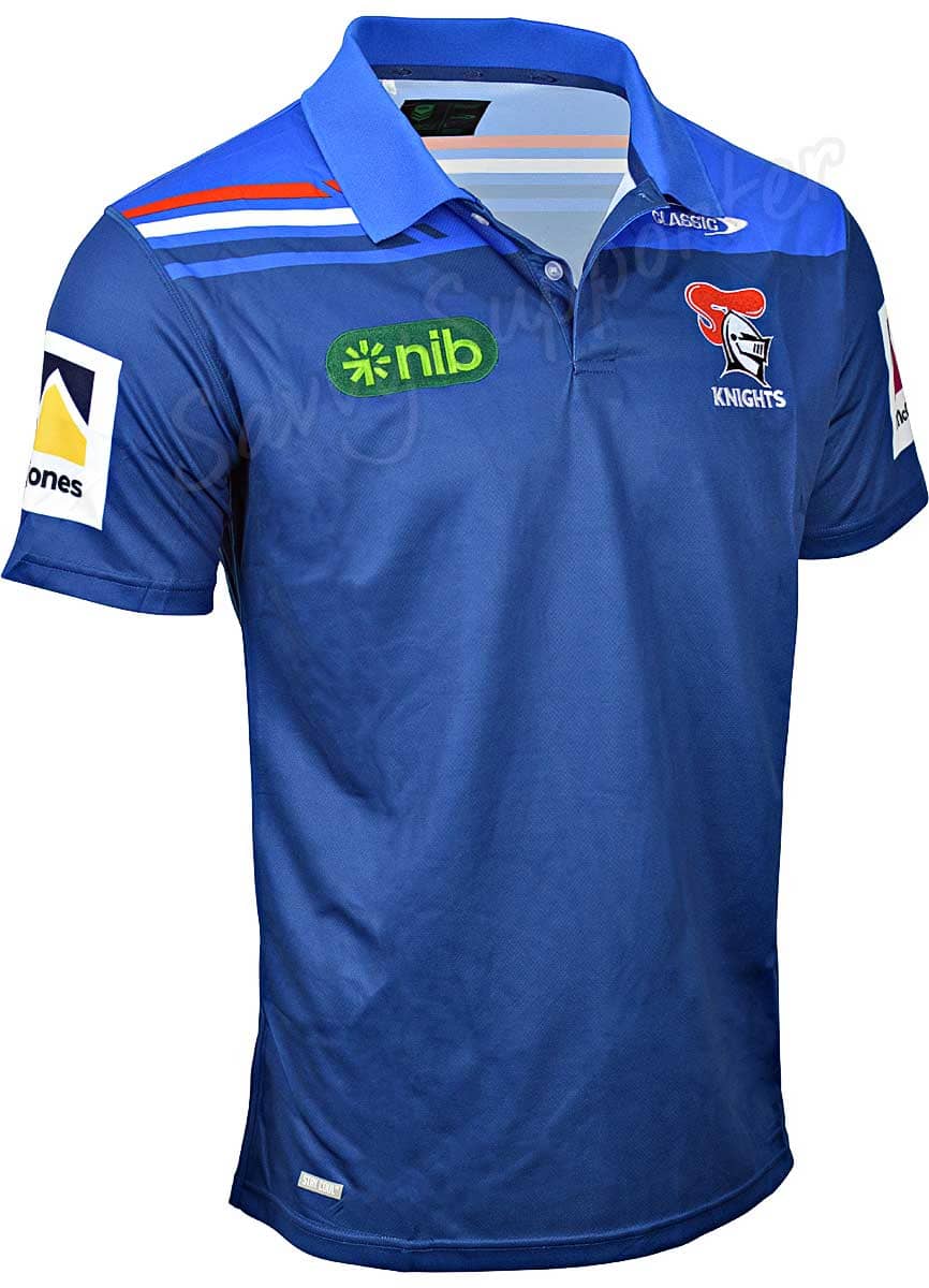 Newcastle Knights 2024 NRL Mens Media Polo Shirt - Image 2