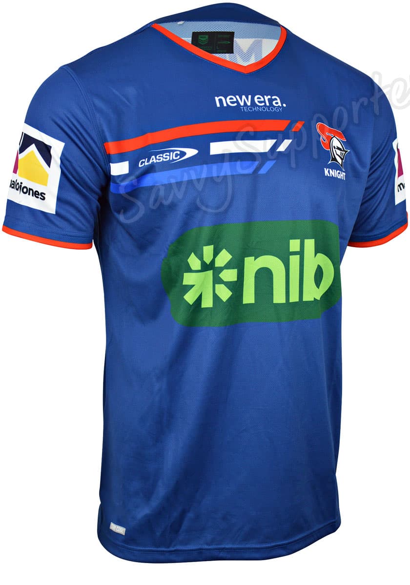 Newcastle Knights 2024 NRL Mens Navy Training Shirt - Image 2