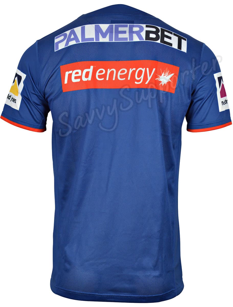 Newcastle Knights 2024 NRL Mens Navy Training Shirt - Image 4