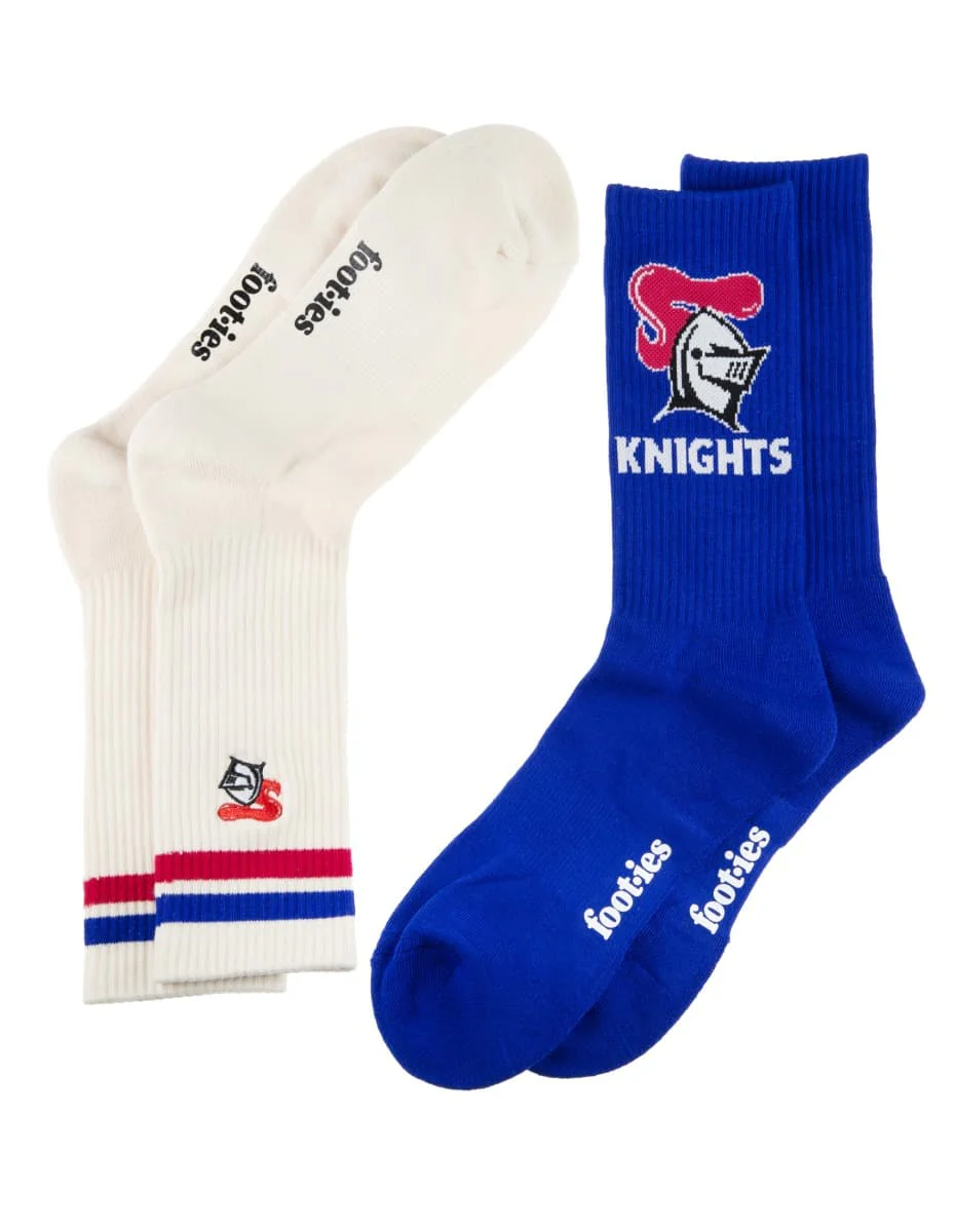 Newcastle Knights NRL Icons Sneaker 2 Sock Pack - Image 3