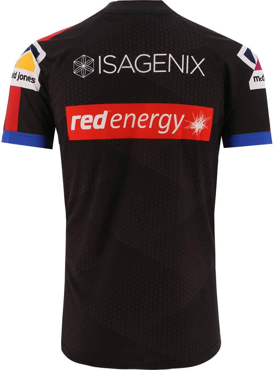 Newcastle Knights NRL Mens Black Training Shirt - Image 2