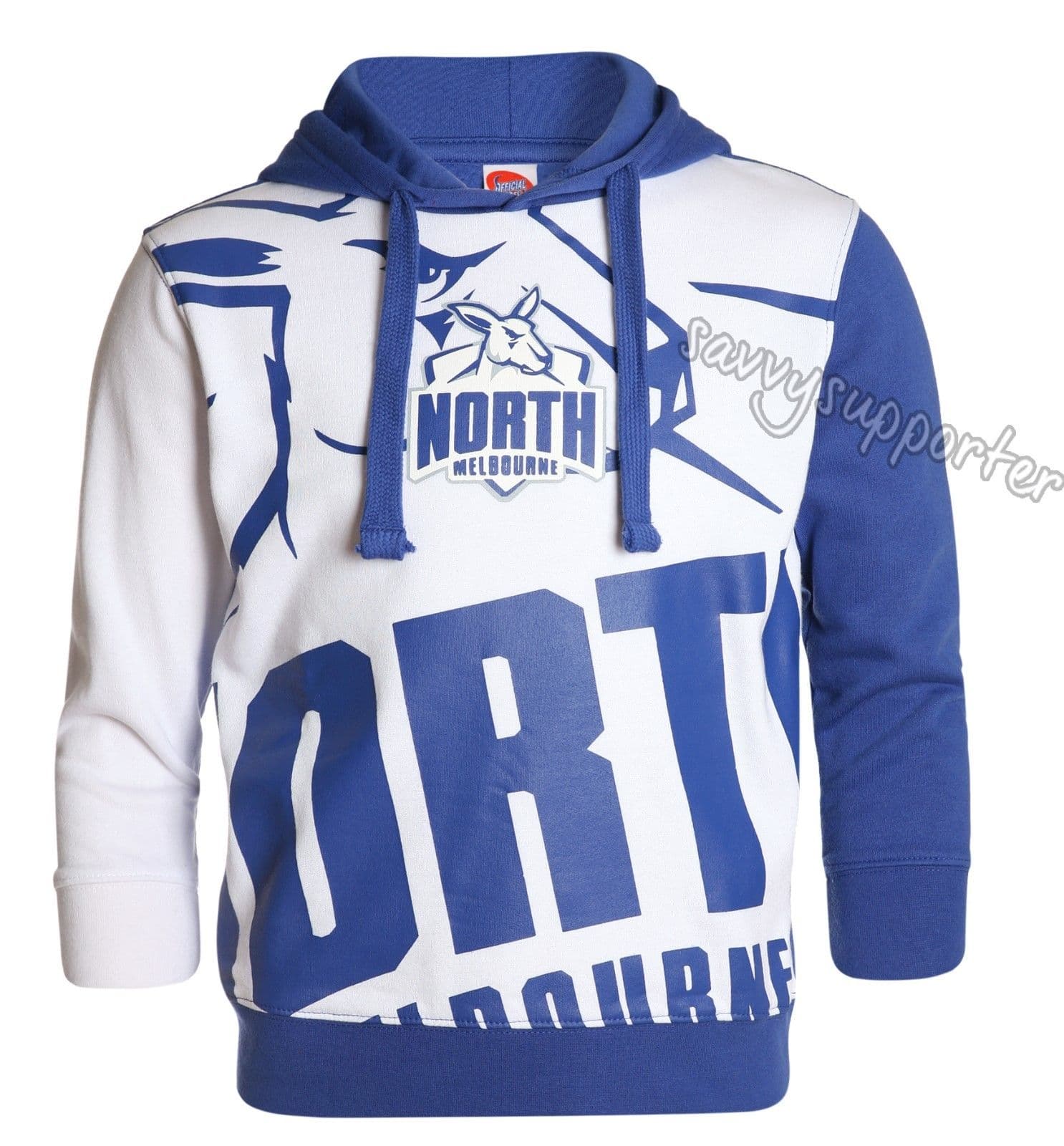 North Melbourne Kangaroos AFL Mens Pullover Hood Hoody - Image 4