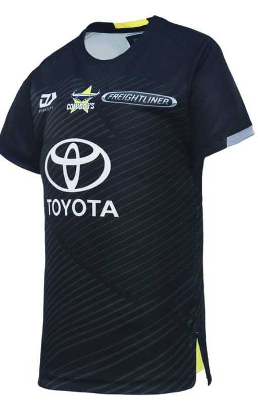 North Queensland Cowboys 2024 NRL Mens Black Alternate Training Shirt - Image 2