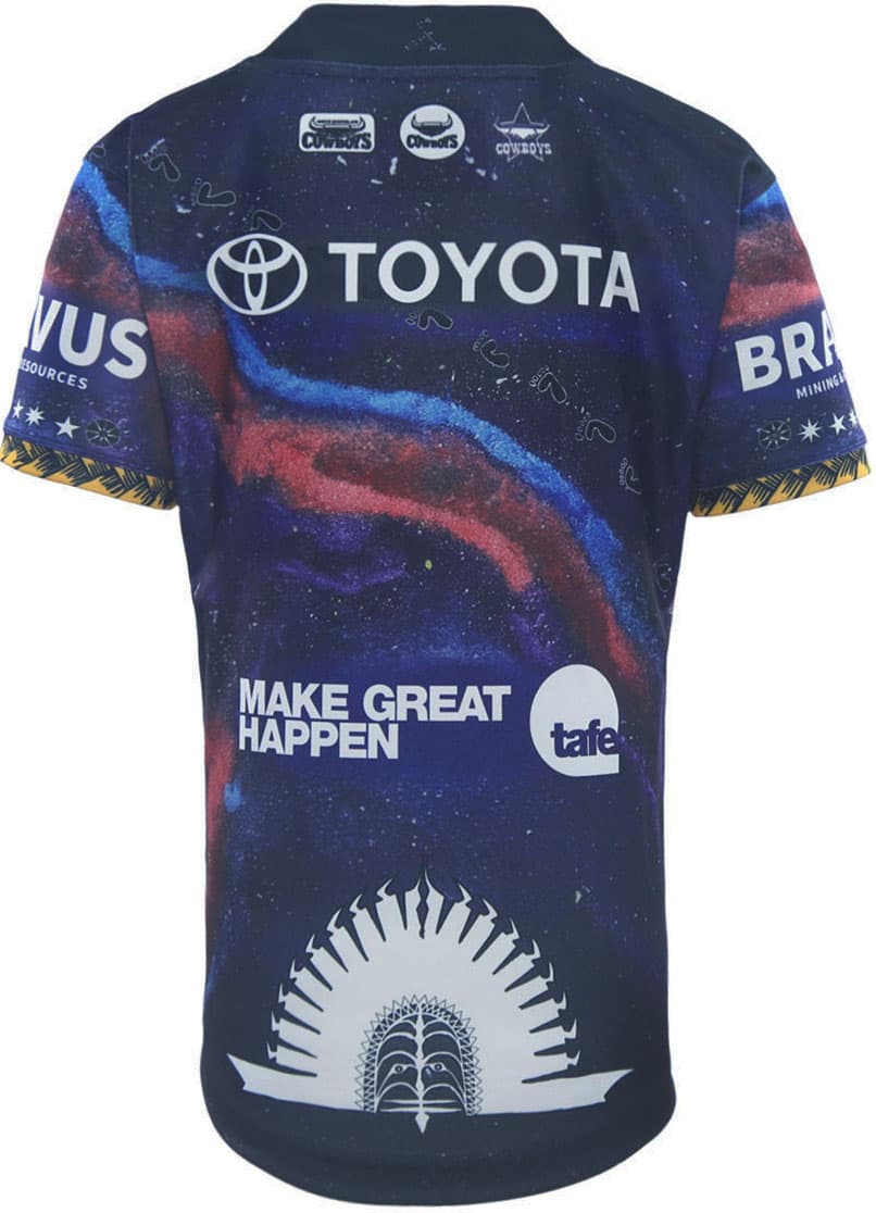 North Queensland Cowboys 2025 NRL Kids Indigenous Jersey - Image 4