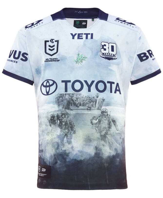 North Queensland Cowboys 2025 NRL Mens Defence / Anzac Jersey