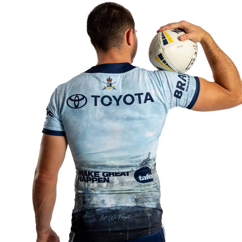 North Queensland Cowboys 2025 NRL Mens Defence / Anzac Jersey - Image 3