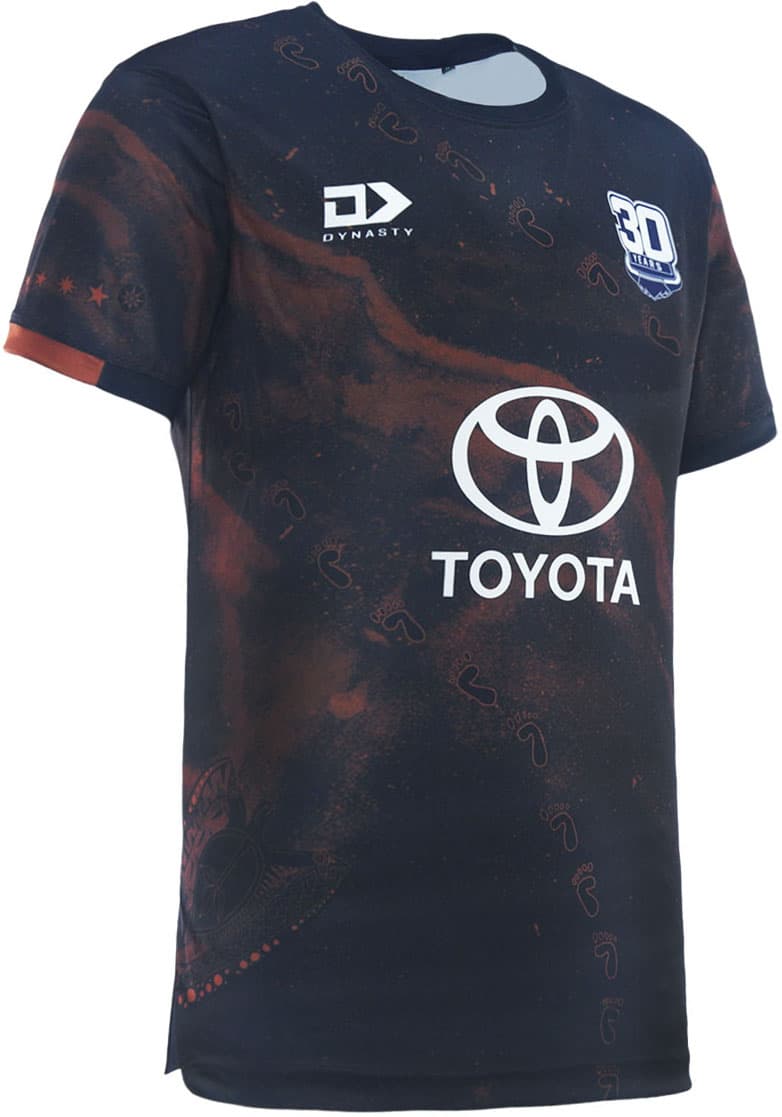North Queensland Cowboys 2025 NRL Mens Indigenous Training Shirt - Image 3