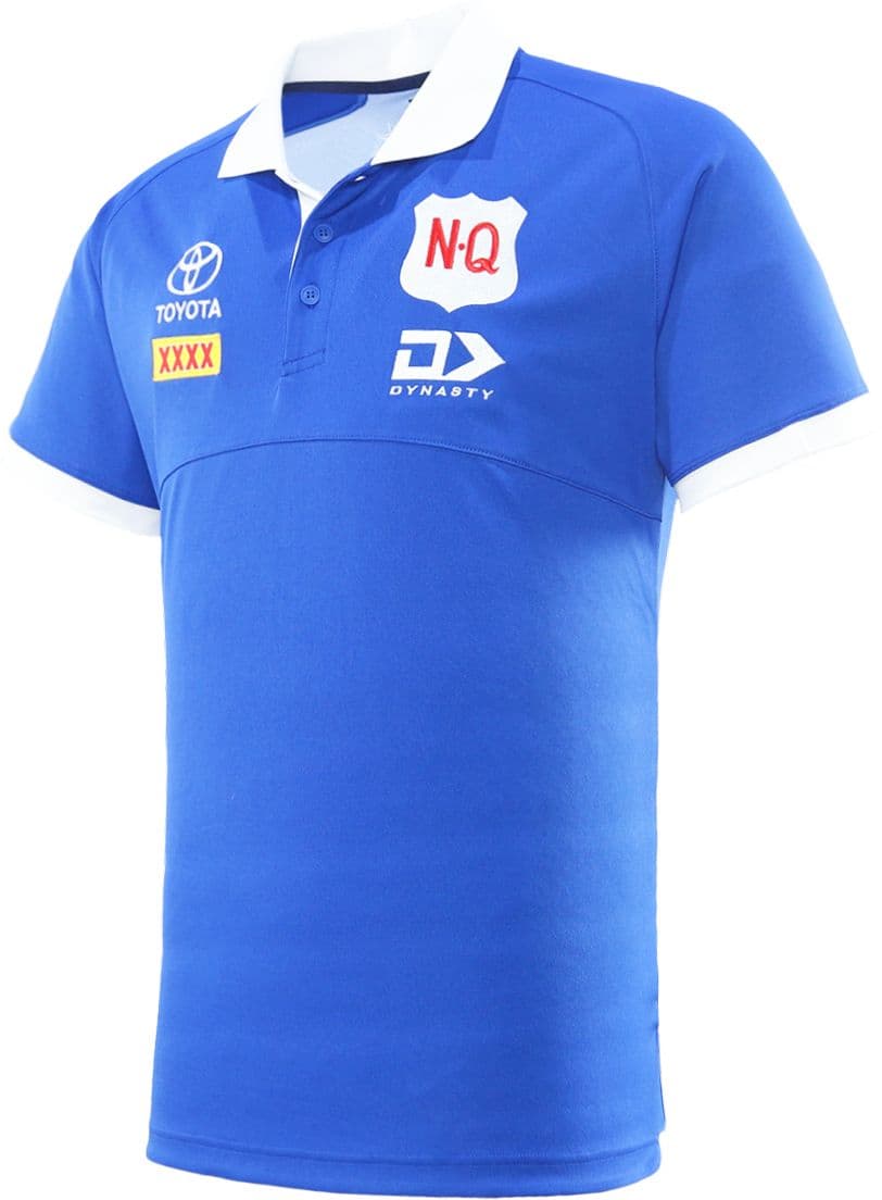 North Queensland Cowboys 2025 NRL Mens Royal Media Polo Shirt - Image 3