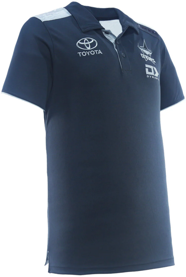 North Queensland Cowboys 2026 NRL Mens Charcoal Media Polo Shirt - Image 3
