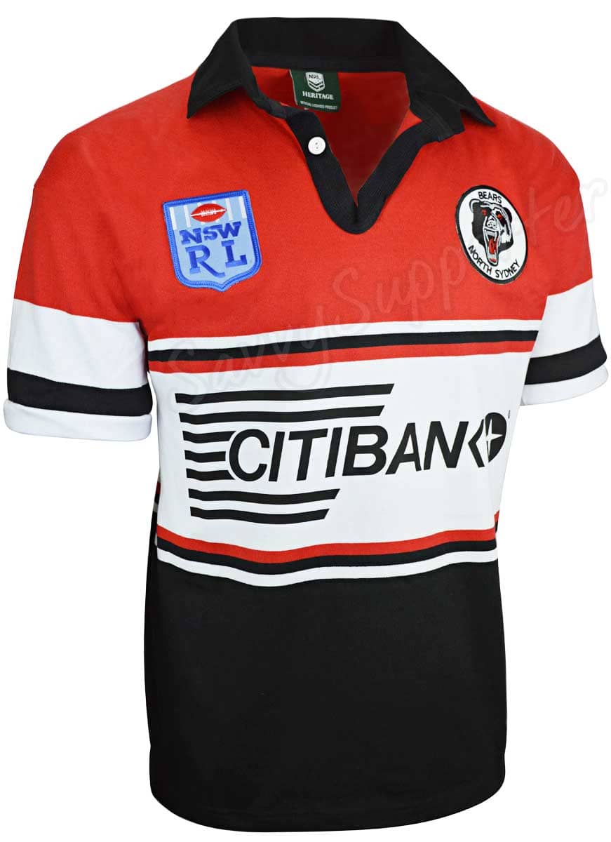 North Sydney Bears 1994 Mens CitiBank Retro Jersey - Image 2