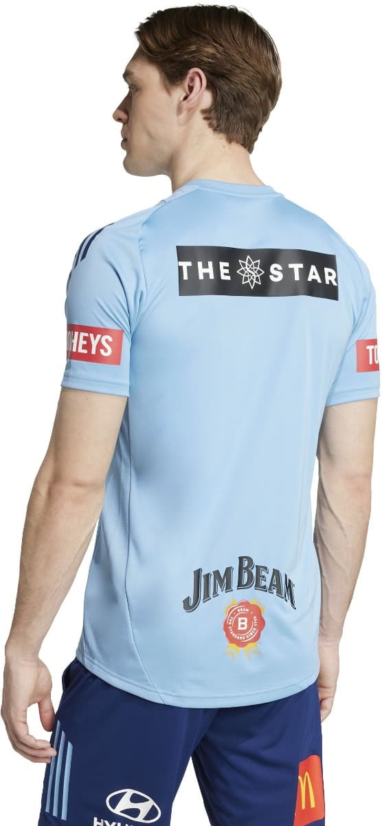 NSW Blues 2025 State of Origin Mens Light Blue Performance Training Shirt - Image 2