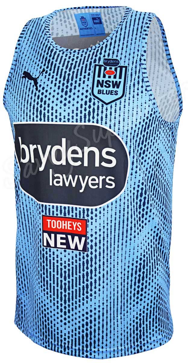 NSW Blues State of Origin Mens Sky Training Singlet
