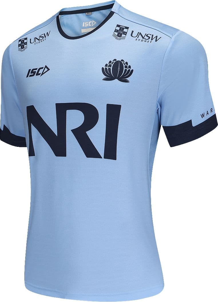 NSW Waratahs 2025 Rugby Union Mens Camb Blue Training Shirt - Image 3