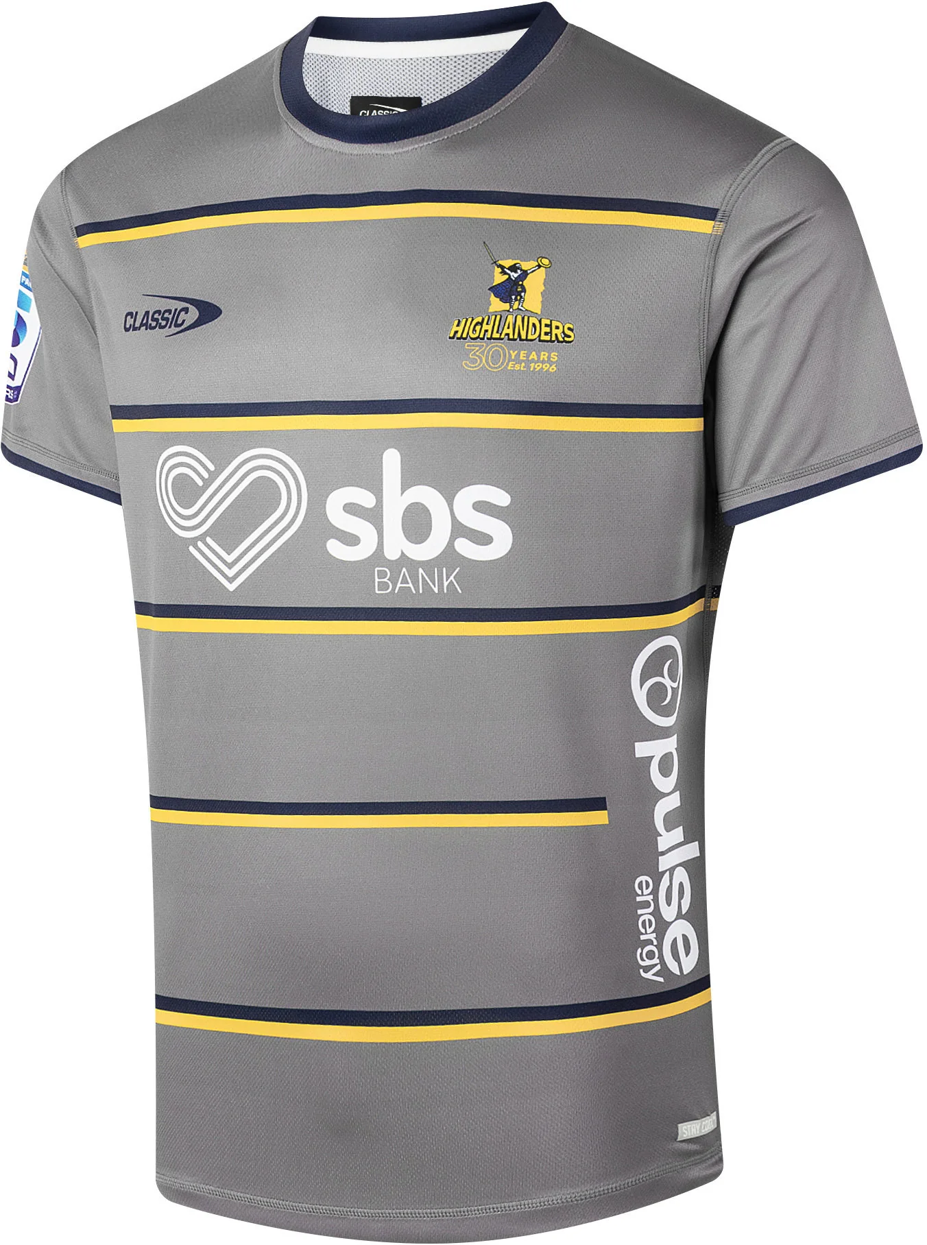 Otago Highlanders 2026 Rugby Union Mens Grey Training Shirt - Image 2
