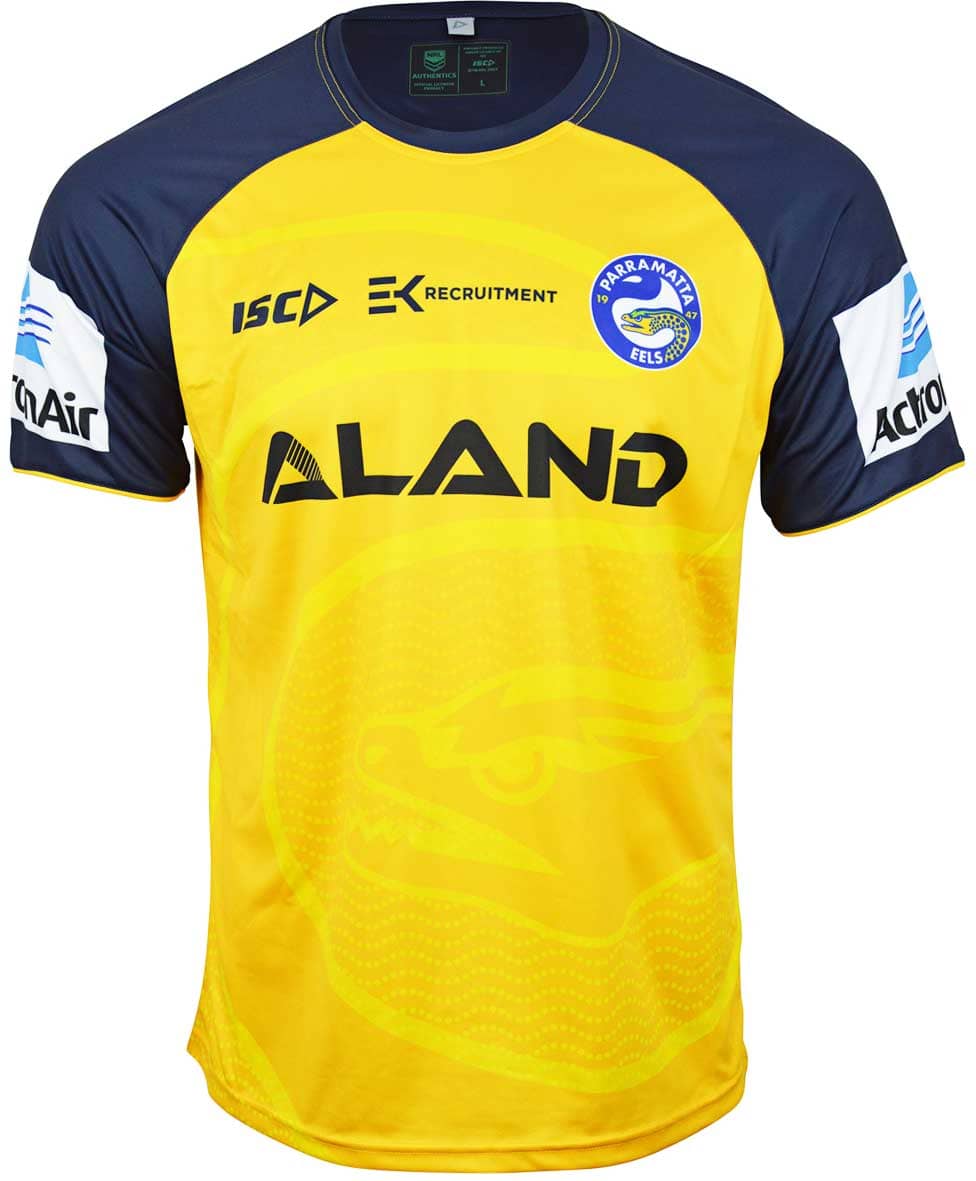 Parramatta Eels NRL Mens Yellow Training Shirt - Image 2