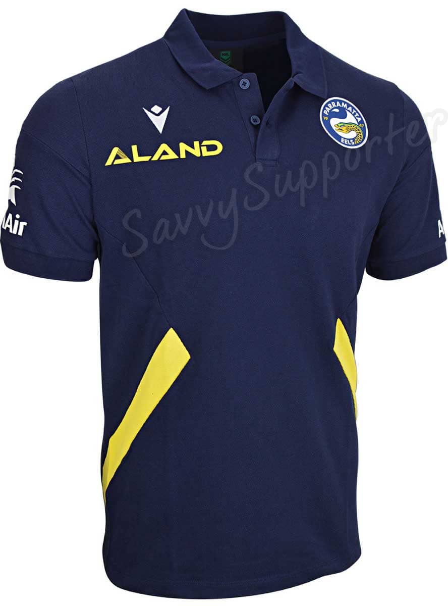 Parramatta Eels 2023 NRL Kids Navy Polo Shirt - Image 2