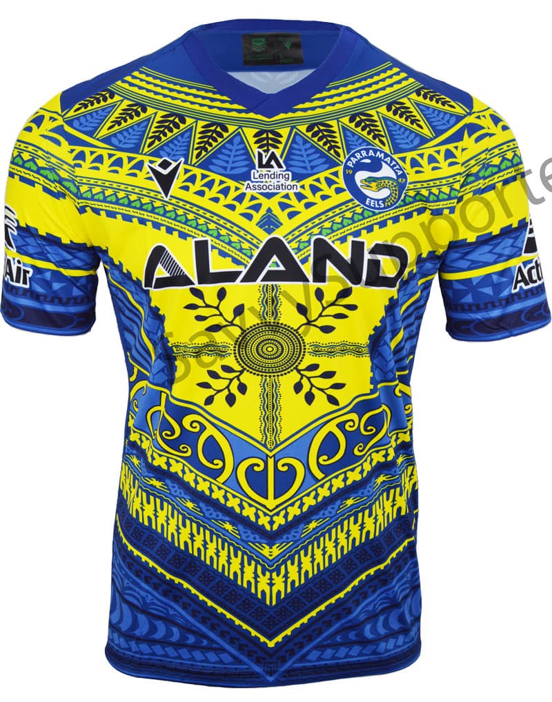 Parramatta Eels 2023 NRL Mens Pacifika Training Shirt - Image 2