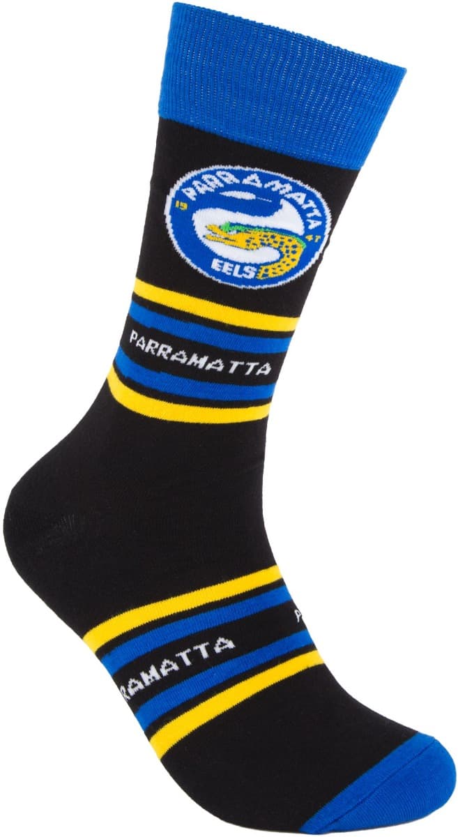 Parramatta Eels NRL Organic Stripe Cotton Socks - Image 2