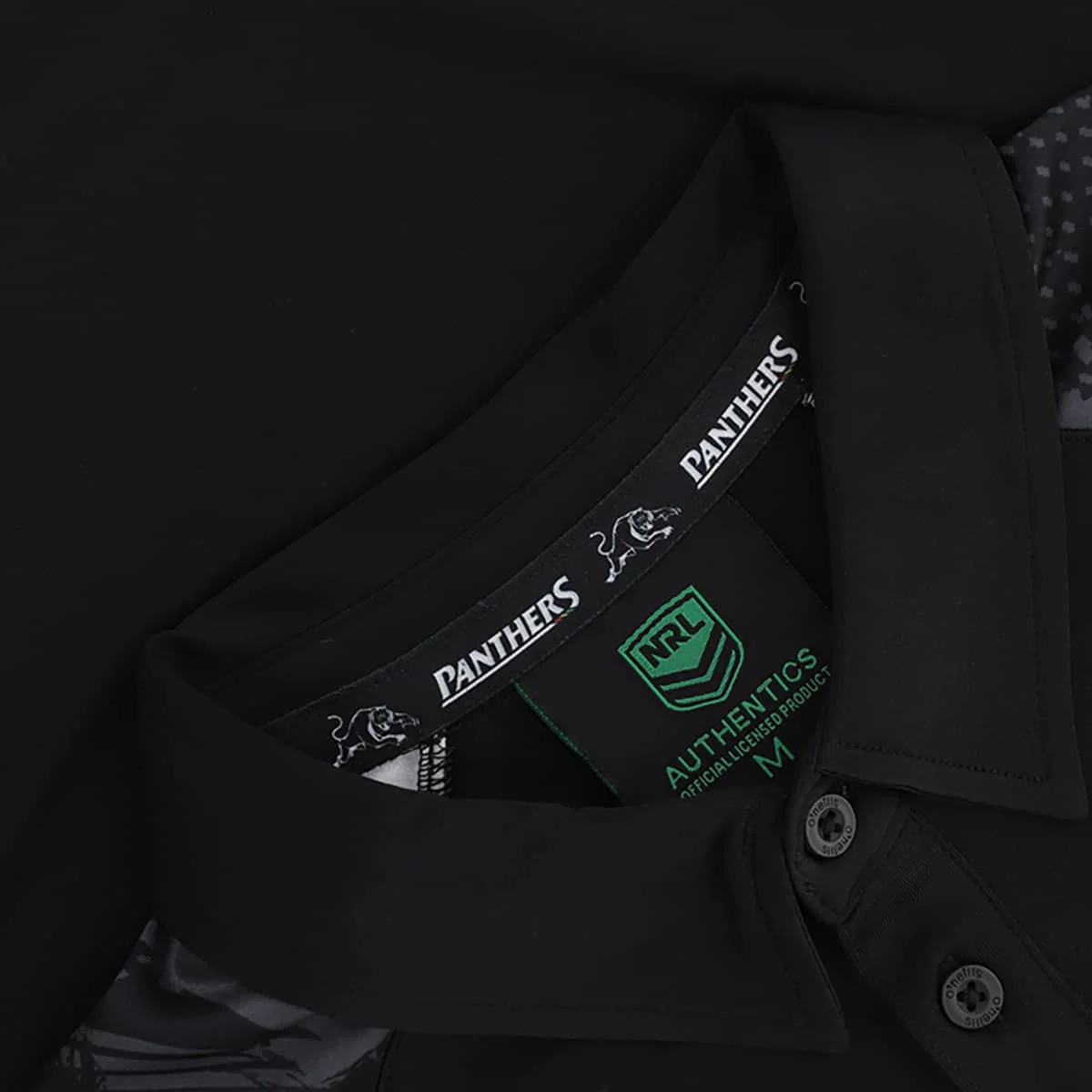 Penrith Panthers 2024 NRL Mens Black Media Polo Shirt - Image 4