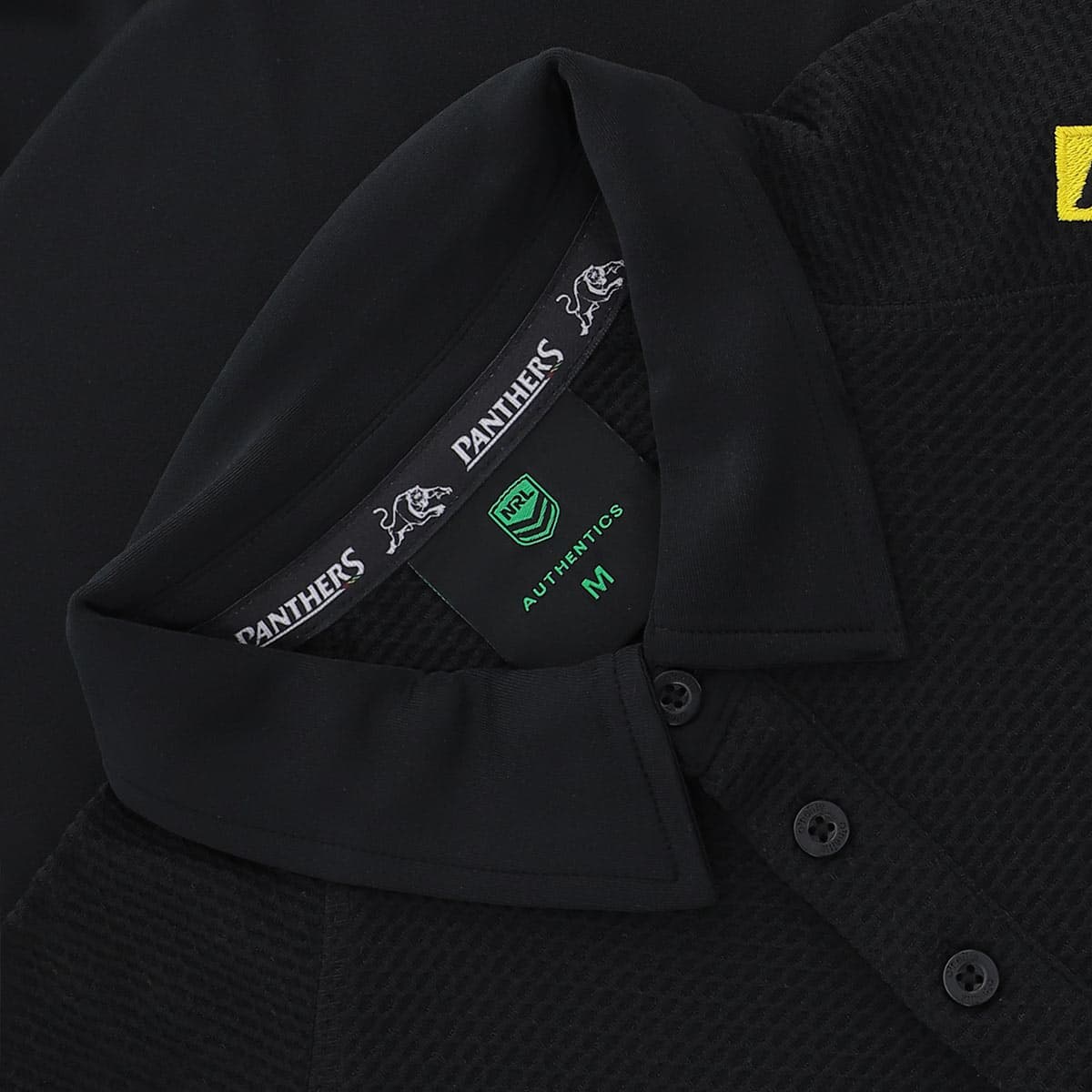 Penrith Panthers 2025 NRL Mens Black Media Polo Shirt - Image 5