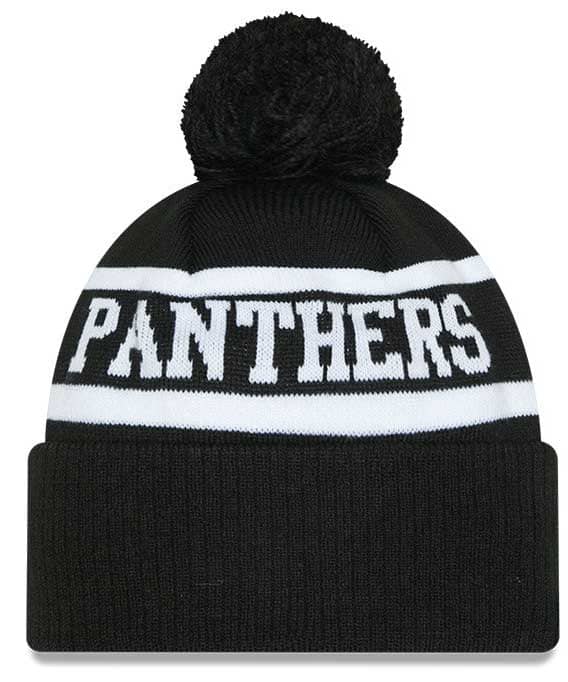 Penrith Panthers 2026 NRL New Era Black White Knit Beanie - Image 2