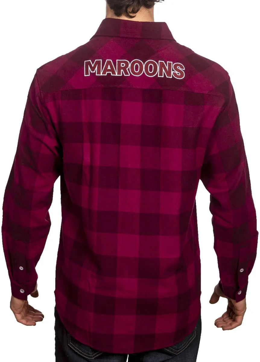 QLD Maroons State of Origin Mens 'Axeman' Flannel Shirt - Image 3