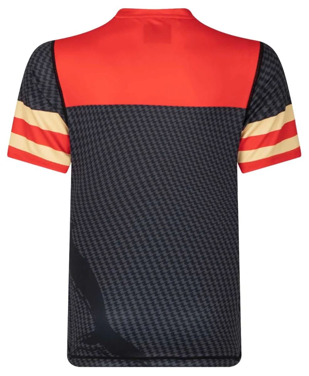 Redcliffe Dolphins 2023 NRL Mens Black Warm Up Tee - Image 2
