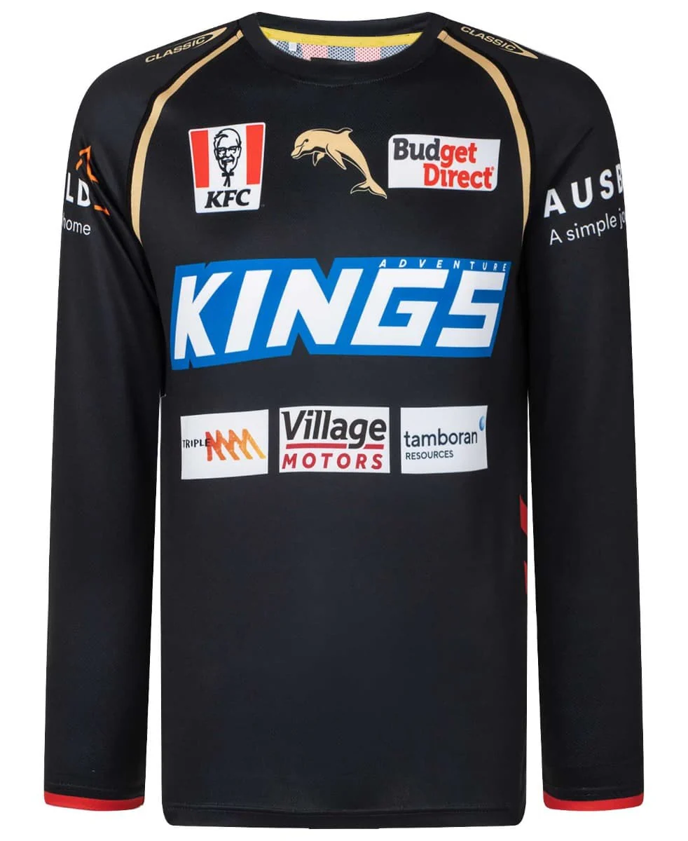 Redcliffe Dolphins 2023 NRL Mens Long Sleeve Training Shirt