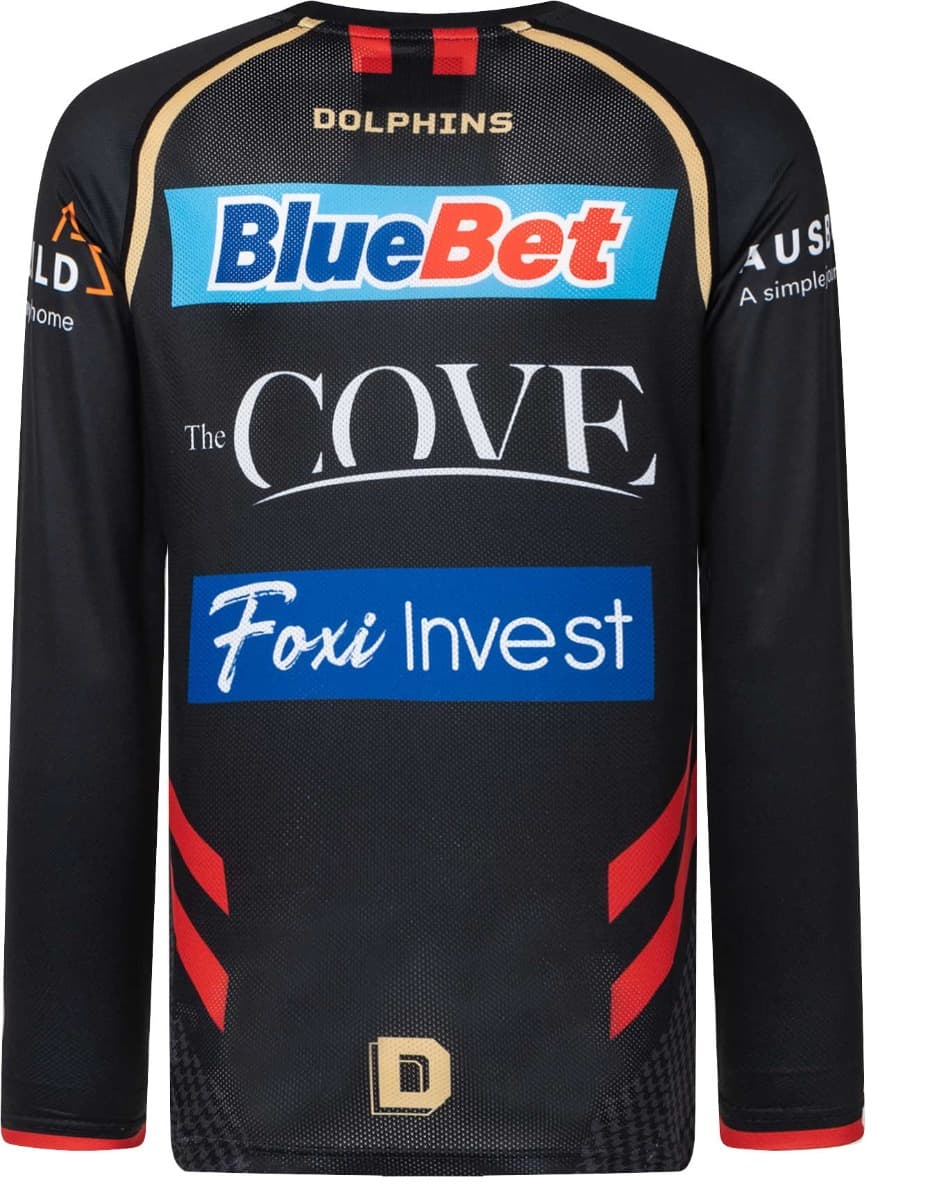 Redcliffe Dolphins 2023 NRL Mens Long Sleeve Training Shirt - Image 2