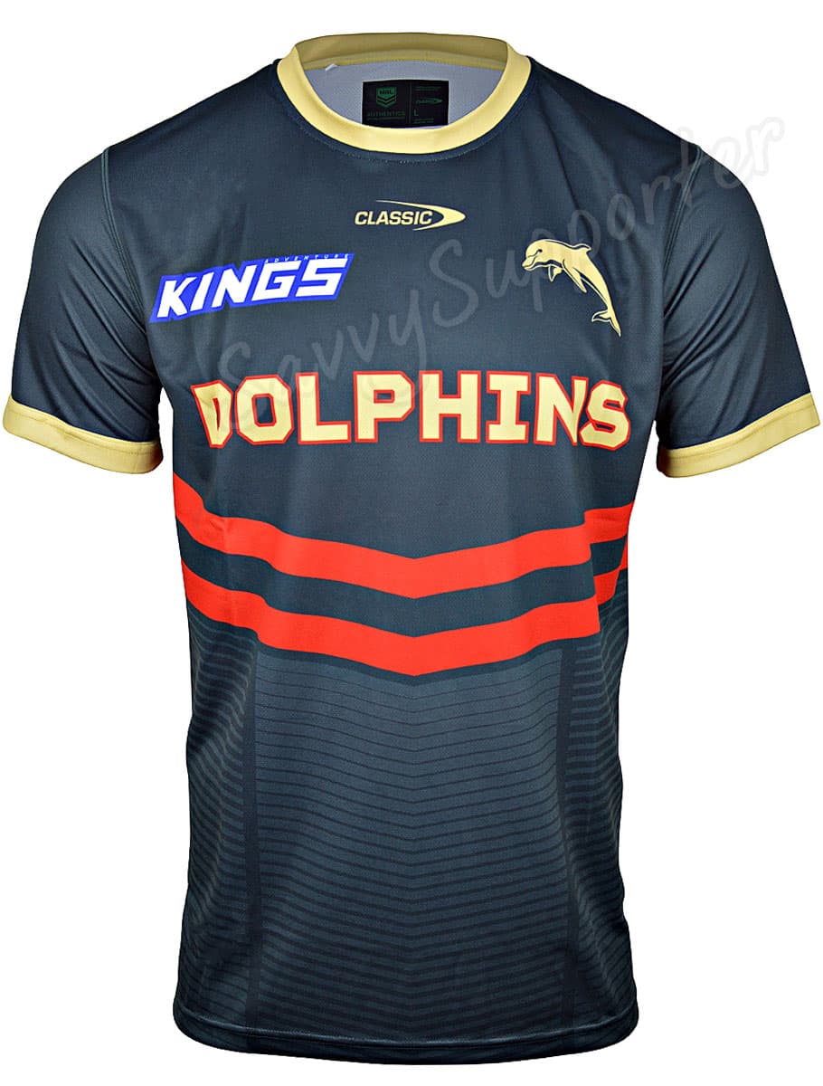 Redcliffe Dolphins 2024 NRL Mens Warm Up Shirt - Image 3