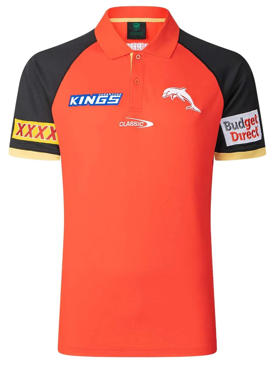 Redcliffe Dolphins 2025 NRL Mens Media Polo Shirt