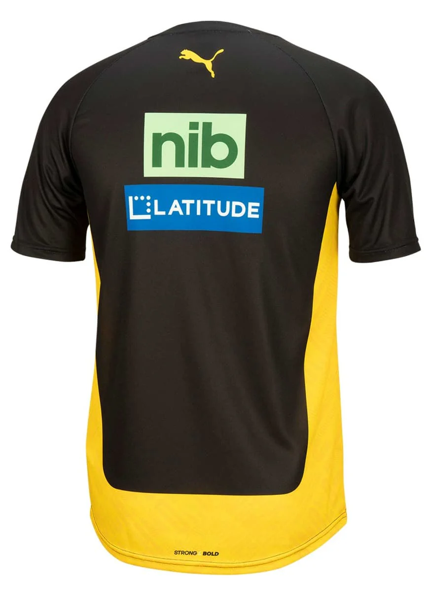 Richmond Tigers AFL Mens Black Training Shirt - Image 2