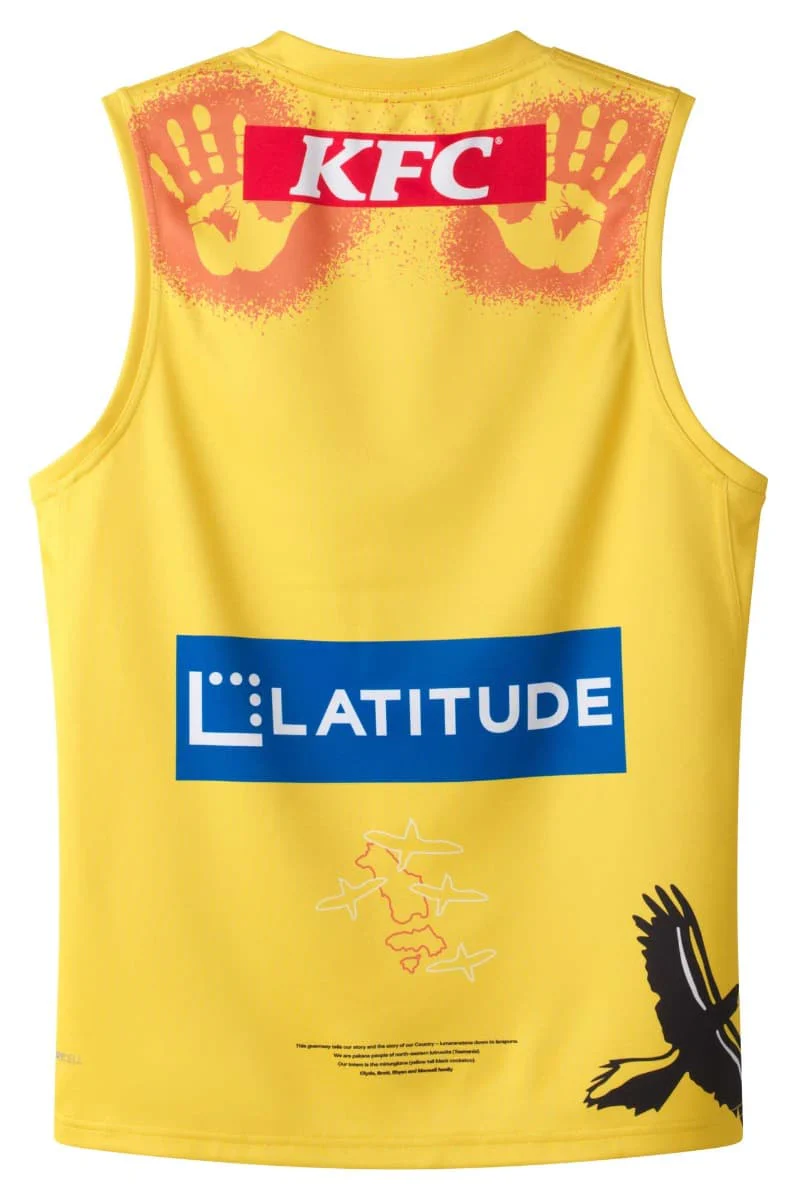 Richmond Tigers 2025 AFL Kids Indigenous Dreamtime Guernsey - Image 2