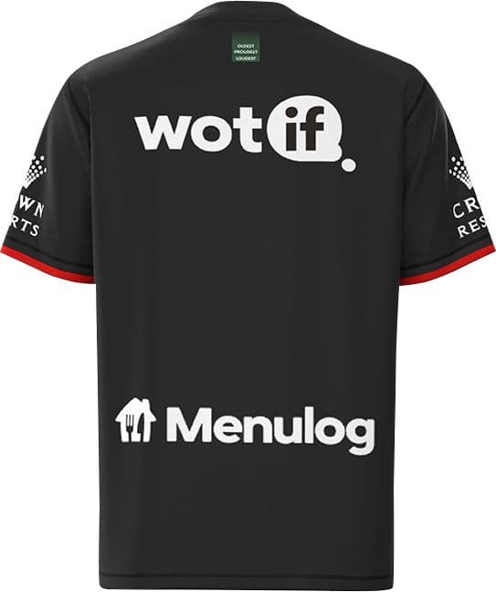 South Sydney Rabbitohs 2023 NRL Black Training Shirt - Image 2