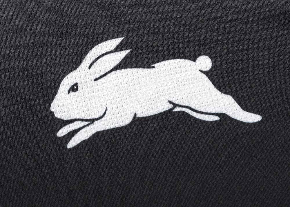 South Sydney Rabbitohs 2025 NRL Mens Black Training Shirt - Image 3