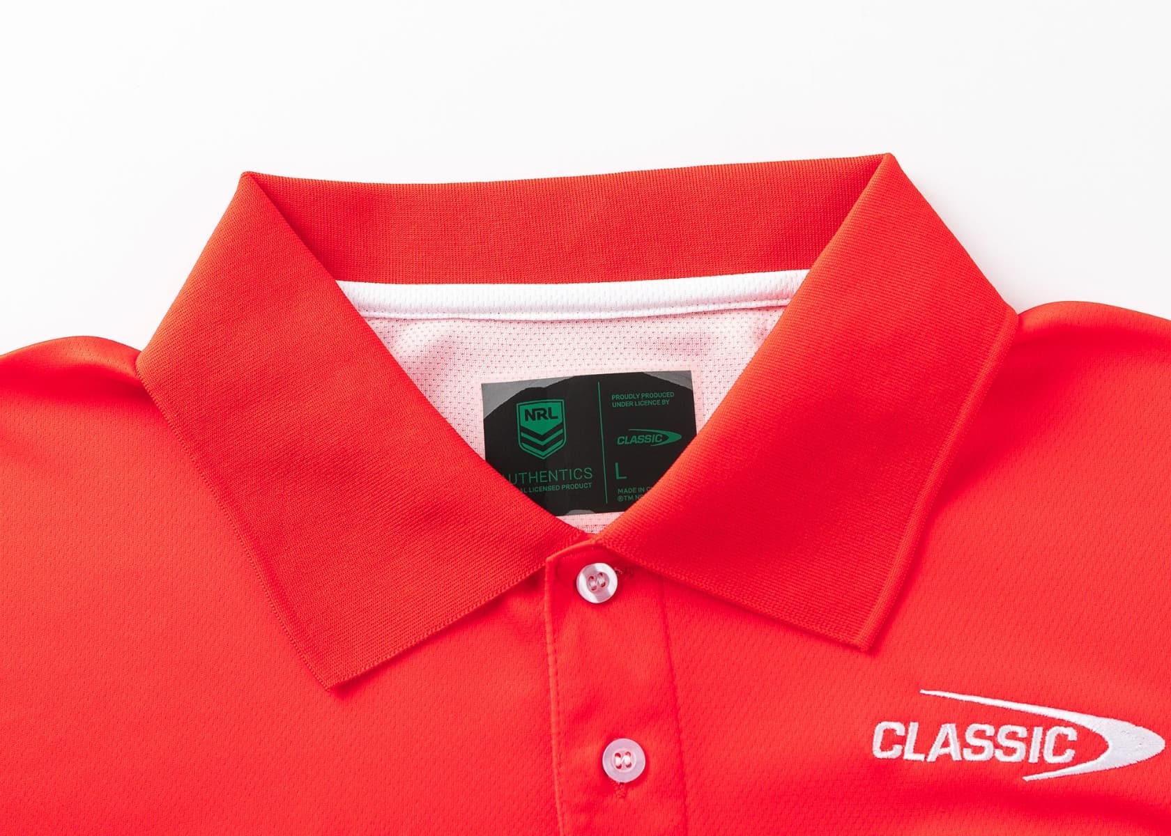 St George Dragons 2025 NRL Mens Red Media Polo Shirt - Image 3