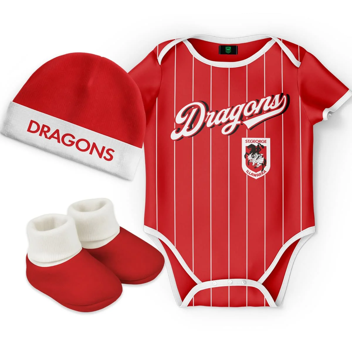 St George Dragons 2026 NRL Toddler 3pc Lullaby Gift Set