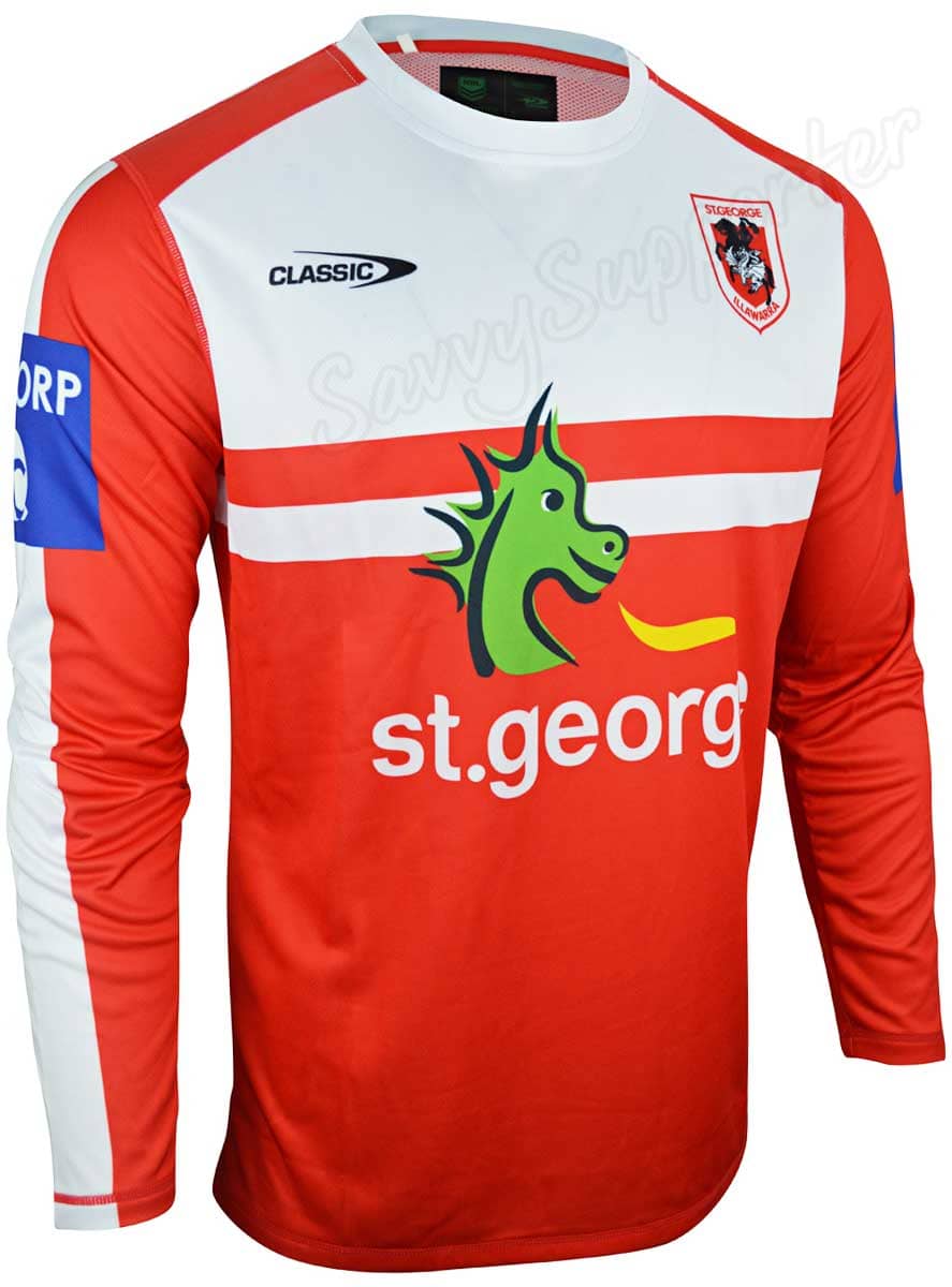 St George Dragons Long Sleeve Training Shirt - Image 2