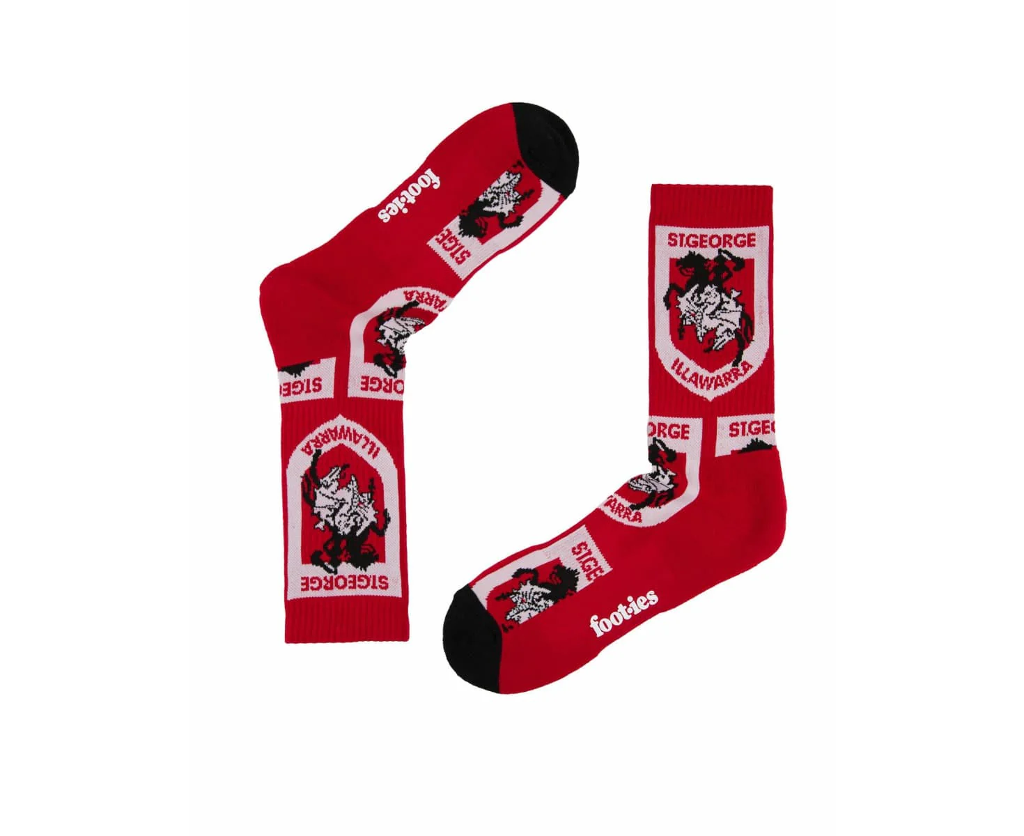 St George Dragons NRL Logos Sneaker Socks 2 Pack - Image 6