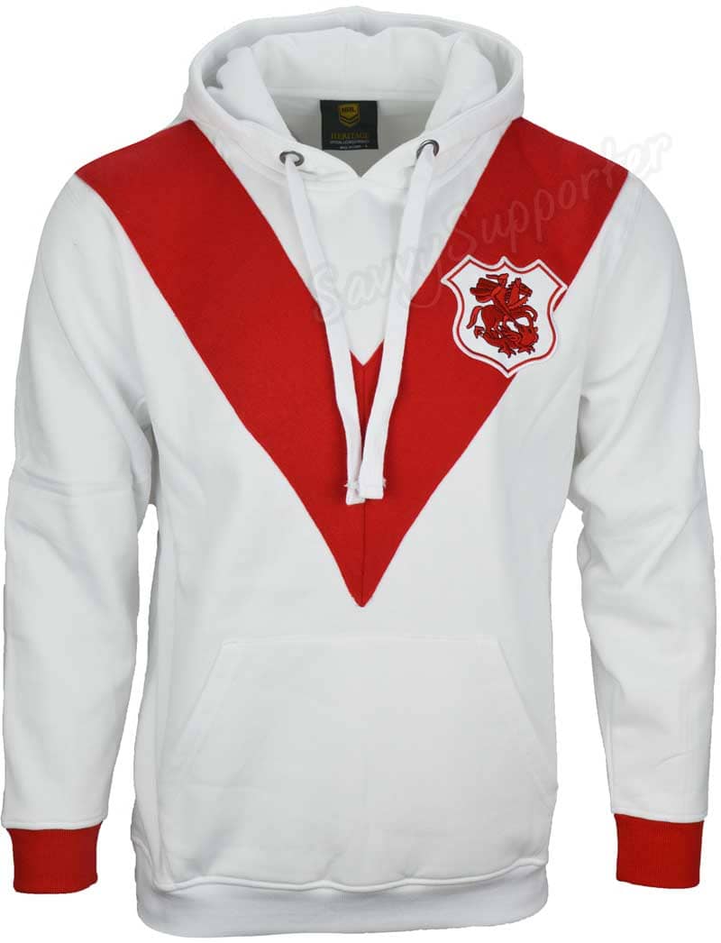 St George Dragons NRL Mens Retro Pullover Hoodie - Image 3