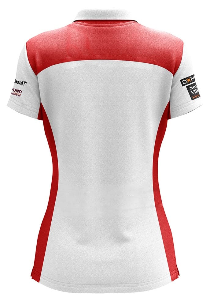 St George Dragons NRL White Ladies Media Polo Shirt - Image 2