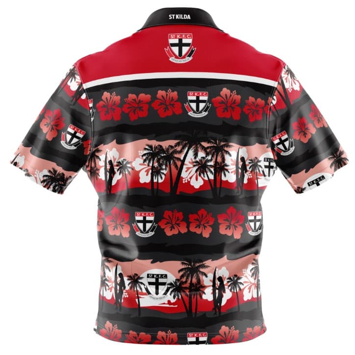 St Kilda Saints AFL Mens Hawaiian Shirt - Image 2