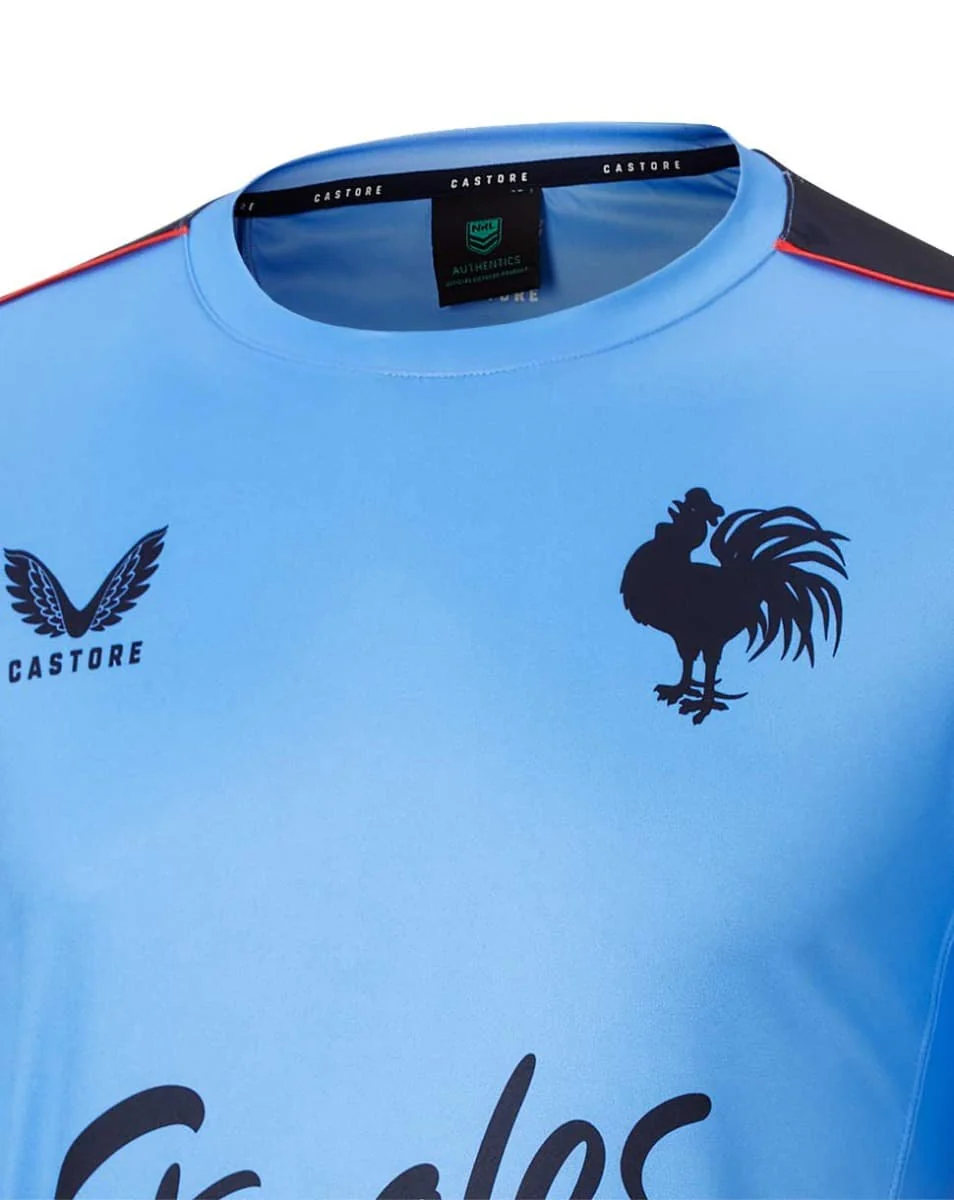 Sydney Roosters NRL Kids Sky Blue Training Shirt - Image 2