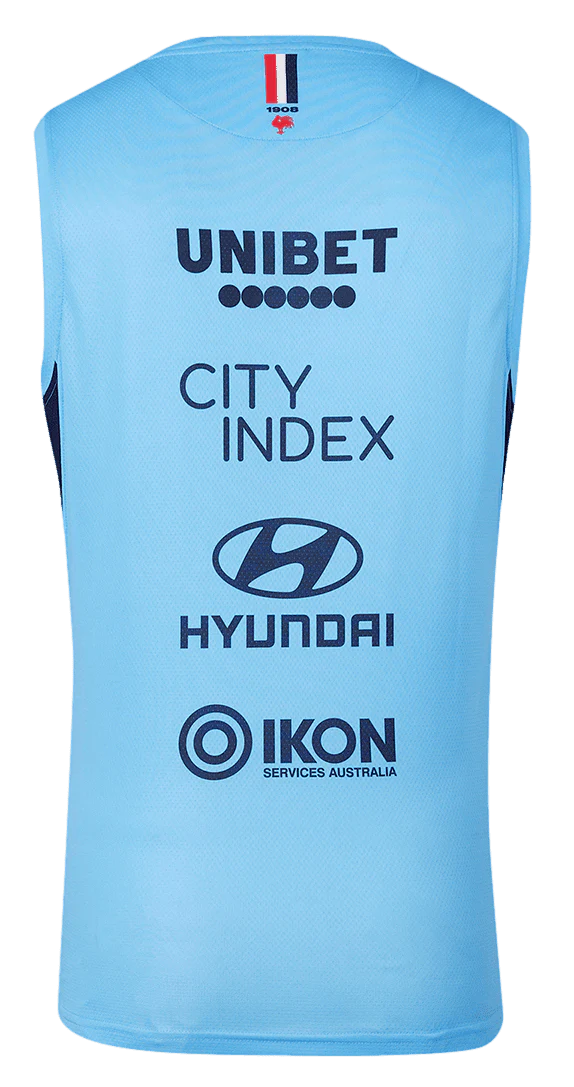 Sydney Roosters 2024 NRL Mens Sky Blue Training Singlet - Image 2