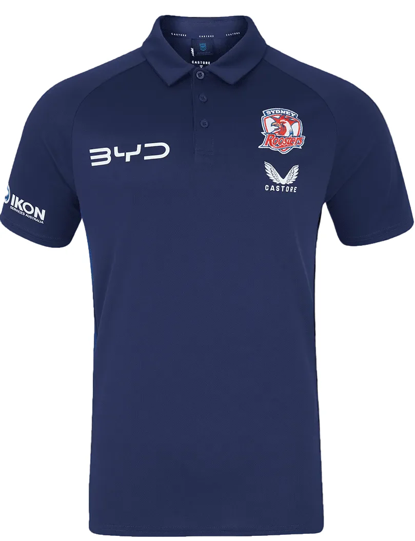 Sydney Roosters 2025 NRL Mens Media Polo Shirt