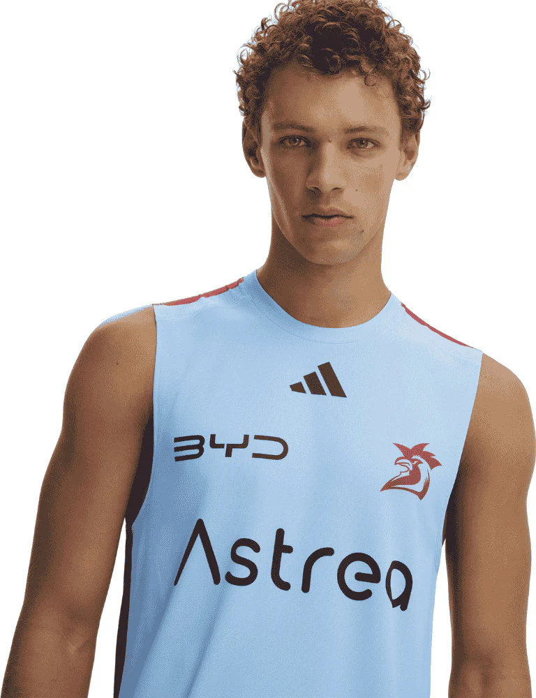 Sydney Roosters 2026 NRL Mens Sky Blue Training Singlet - Image 2