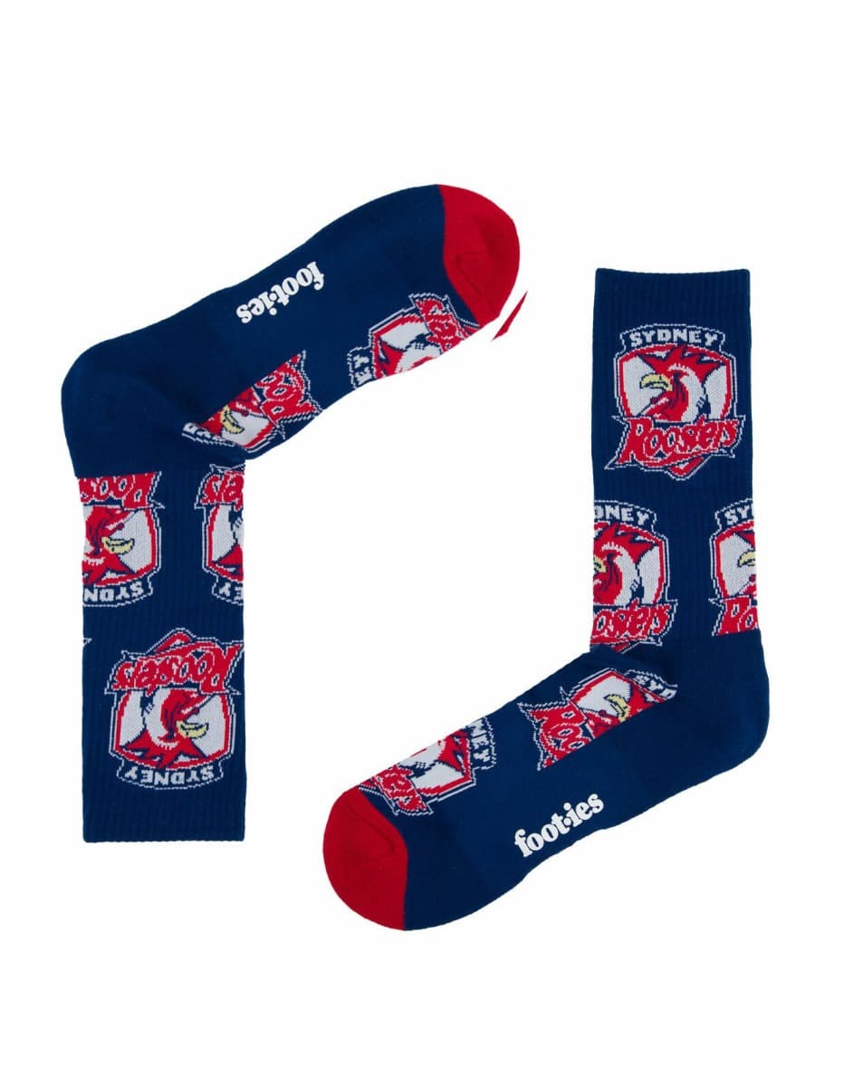 Sydney Roosters NRL Logos Sneaker Socks 2 Pack - Image 2